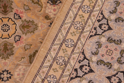 handmade Transitional Gulzar Gold Black Hand Knotted RECTANGLE 100% WOOL area rug 8x10