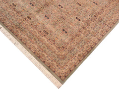 handmade Traditional Razia Green Blue Hand Knotted RECTANGLE 100% WOOL area rug 8x10