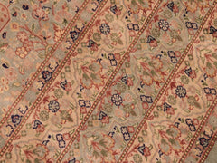 handmade Traditional Razia Green Blue Hand Knotted RECTANGLE 100% WOOL area rug 8x10