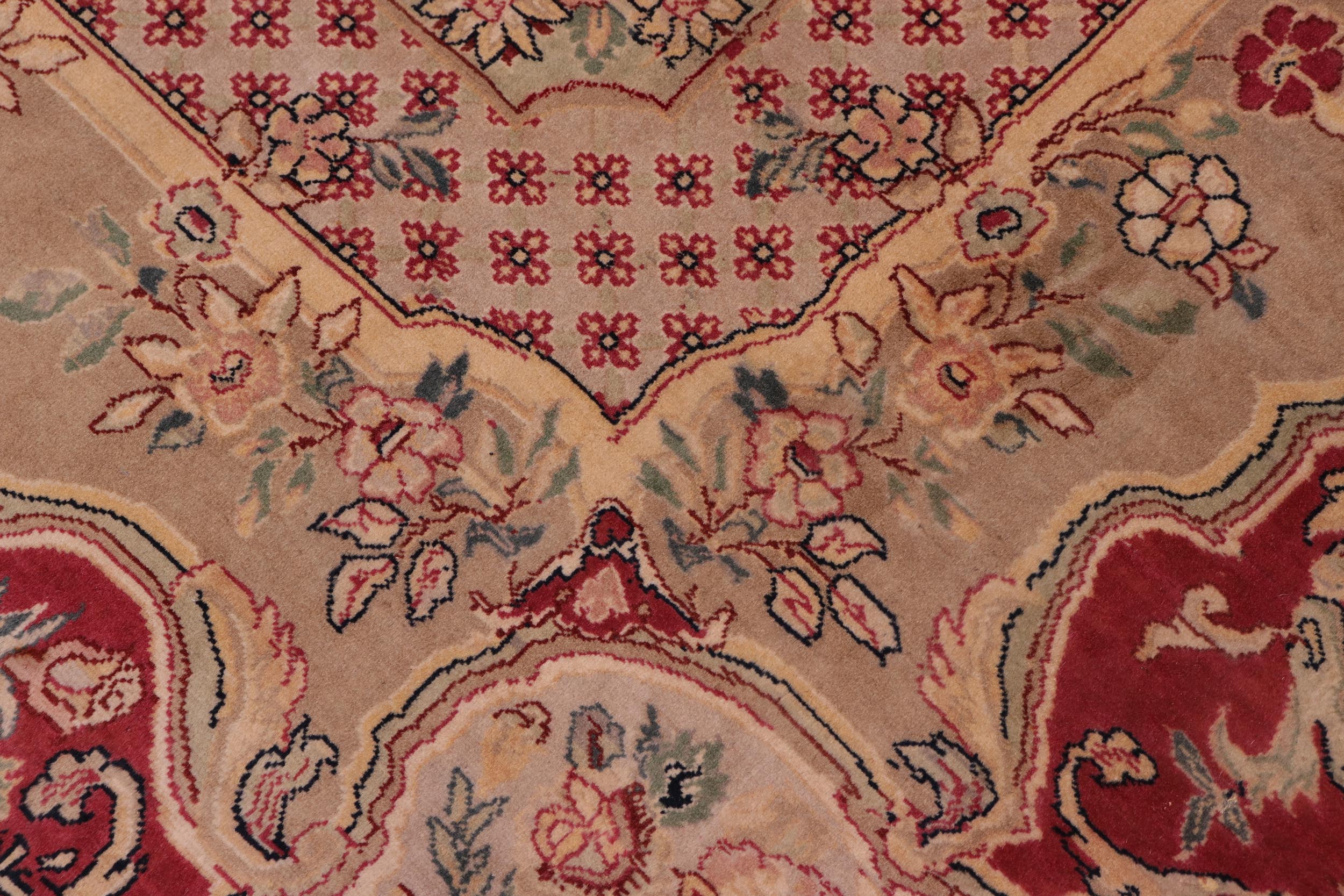 handmade Traditional Haider Lt. Green Lt.red Hand Knotted RECTANGLE 100% WOOL area rug 8x10
