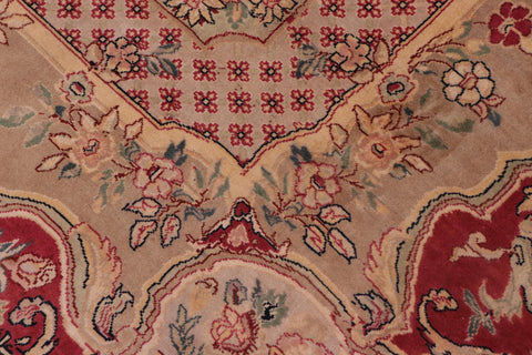 handmade Traditional Haider Lt. Green Lt.red Hand Knotted RECTANGLE 100% WOOL area rug 8x10
