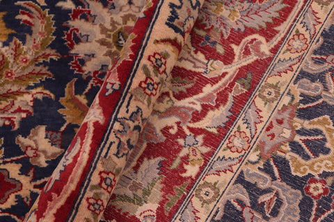 handmade Transitional Agra Blue Red Hand Knotted RECTANGLE 100% WOOL area rug 8 x 10