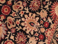 handmade Traditional New Asif Black Tan Hand Knotted RECTANGLE 100% WOOL area rug 8x10