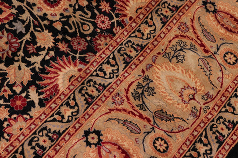 handmade Transitional New Asif Black Tan Hand Knotted RECTANGLE 100% WOOL area rug 8x10