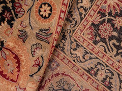 handmade Traditional New Asif Black Tan Hand Knotted RECTANGLE 100% WOOL area rug 8x10