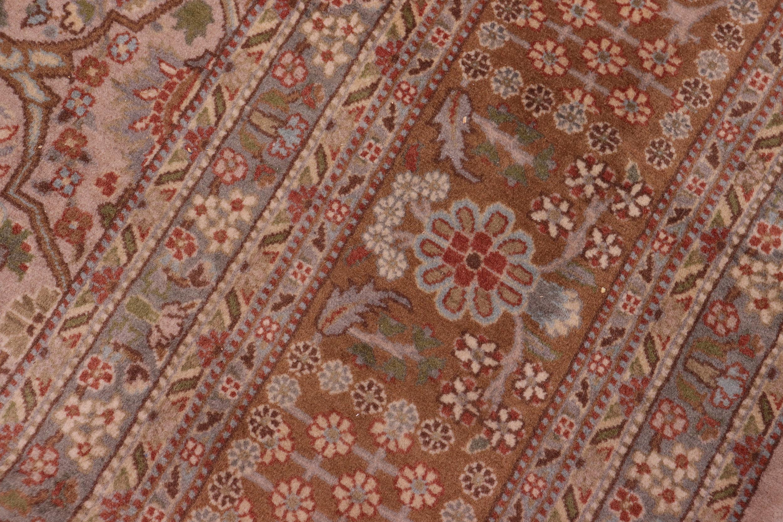 handmade Transitional Tabriz Lt. Gray Copper Hand Knotted RECTANGLE 100% WOOL area rug 8x10