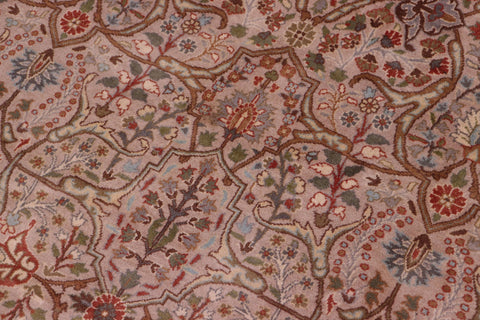 handmade Transitional Tabriz Lt. Gray Copper Hand Knotted RECTANGLE 100% WOOL area rug 8x10