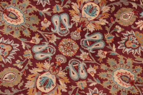 handmade Traditional New Asif Maroon Green Hand Knotted RECTANGLE 100% WOOL area rug 8x10