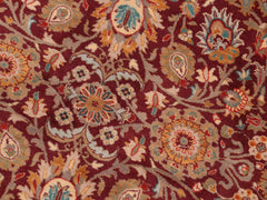 handmade Traditional New Asif Maroon Green Hand Knotted RECTANGLE 100% WOOL area rug 8x10