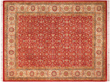 handmade Traditional Regular Red Beige Hand Knotted RECTANGLE 100% WOOL area rug 8x10