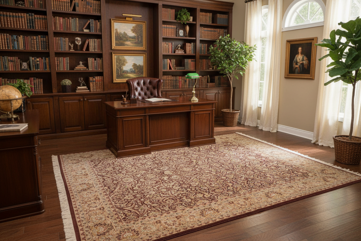 handmade Traditional Regular Brown Green Hand Knotted RECTANGLE 100% WOOL area rug 8x10