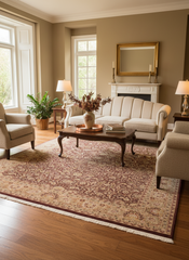 Heritage Maya Brown/Green Wool Rug - 8'0''X10'2''