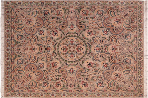 handmade Traditional Mountain Gray Tan Hand Knotted RECTANGLE 100% WOOL area rug 8x10