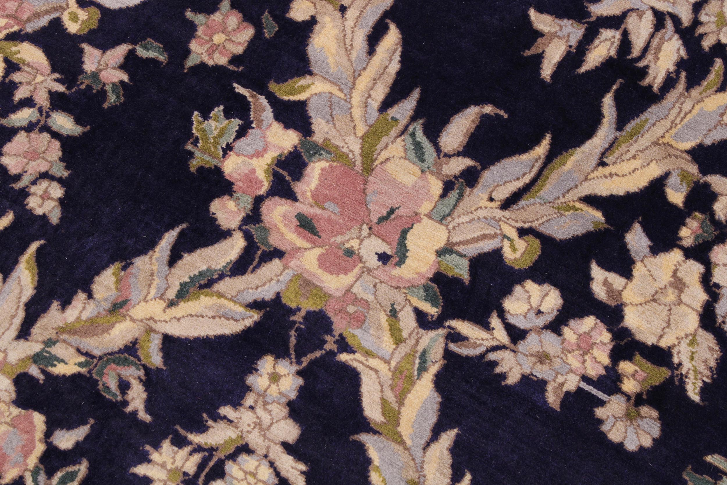 handmade Transitional Basan Blue Gray Hand Knotted RECTANGLE 100% WOOL area rug 9x12