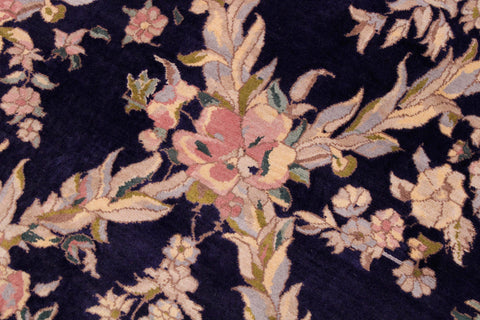 handmade Transitional Basan Blue Gray Hand Knotted RECTANGLE 100% WOOL area rug 9x12