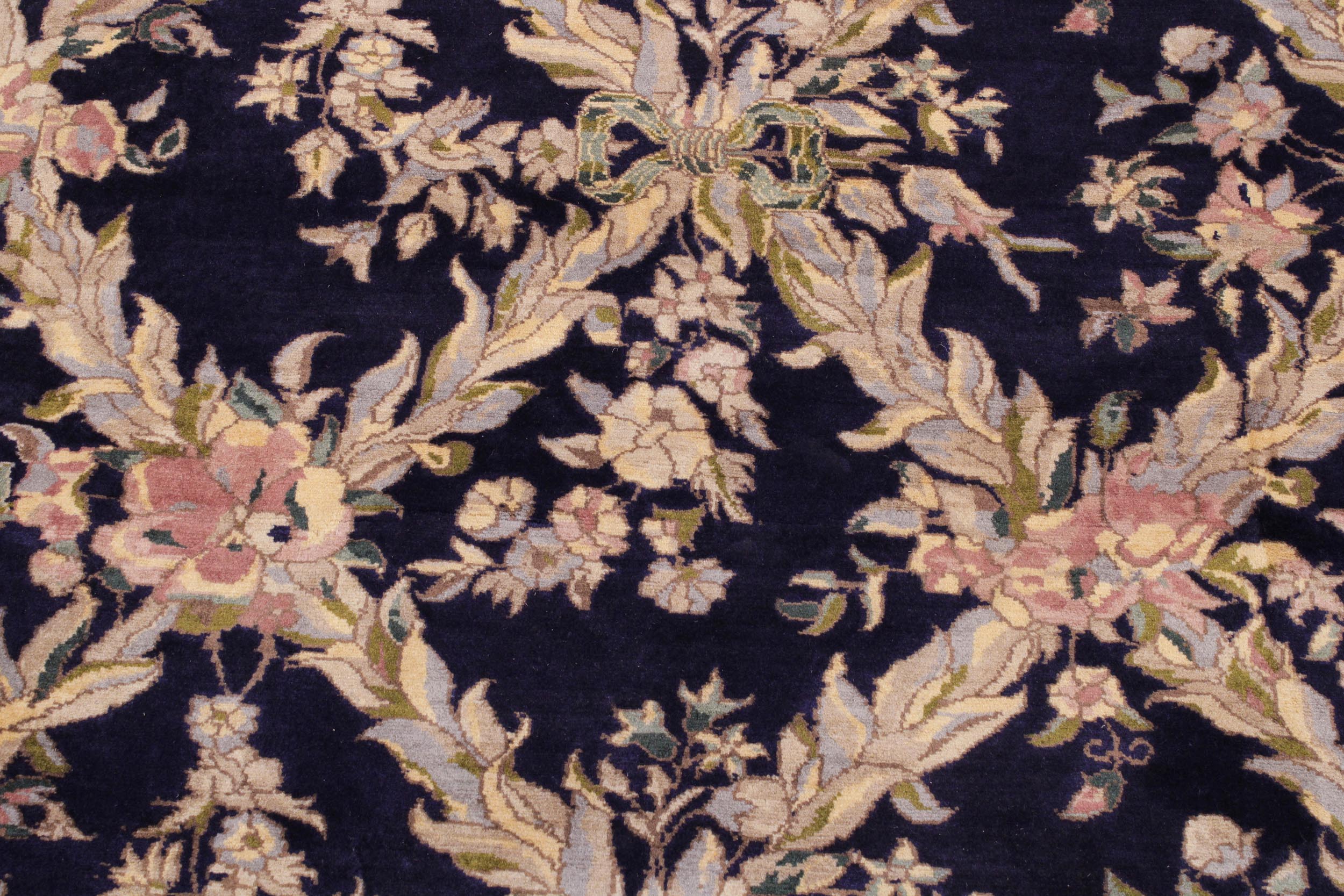 handmade Transitional Basan Blue Gray Hand Knotted RECTANGLE 100% WOOL area rug 9x12