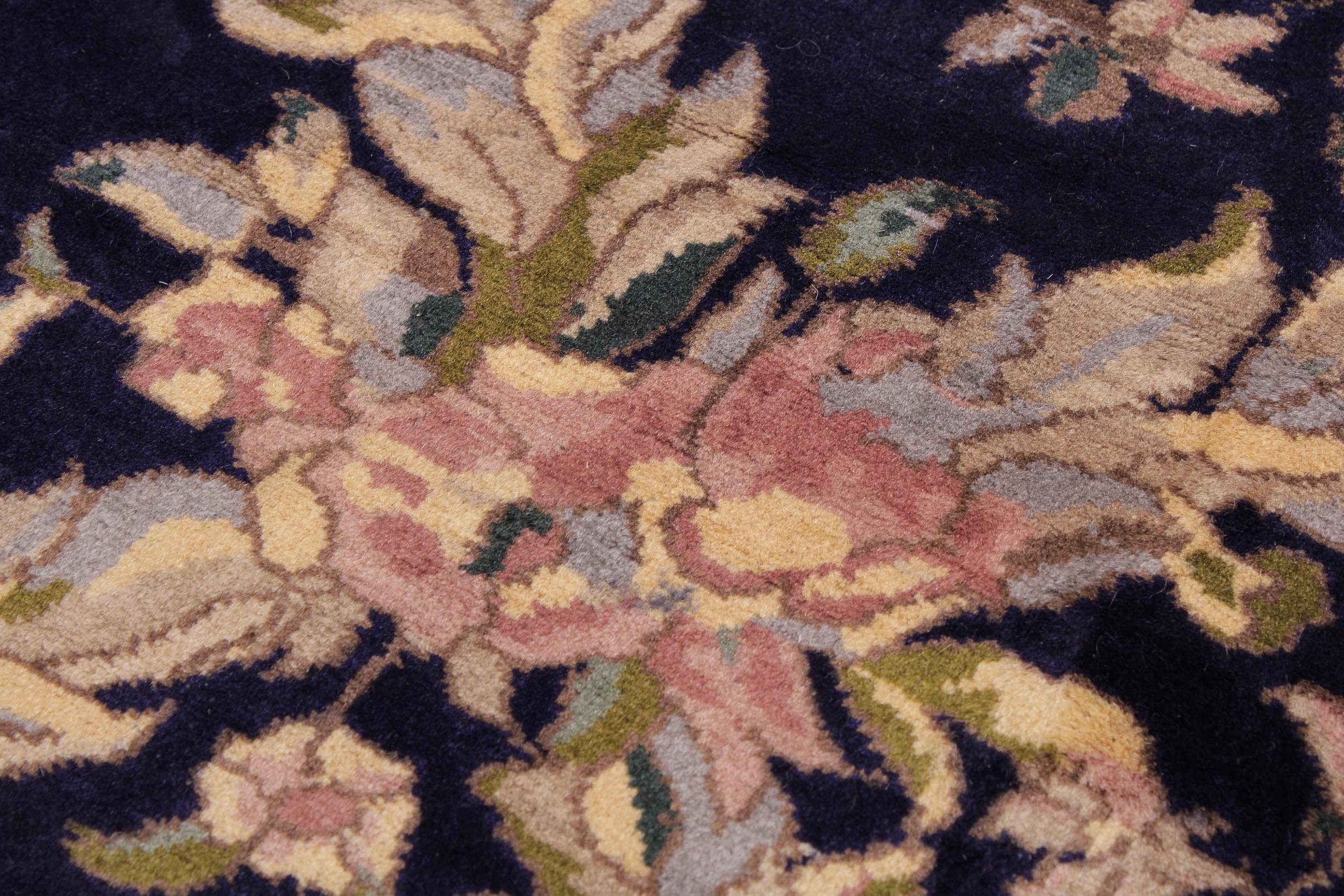 handmade Transitional Basan Blue Gray Hand Knotted RECTANGLE 100% WOOL area rug 9x12