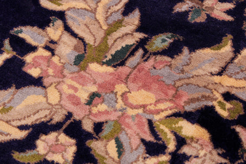 handmade Transitional Basan Blue Gray Hand Knotted RECTANGLE 100% WOOL area rug 9x12