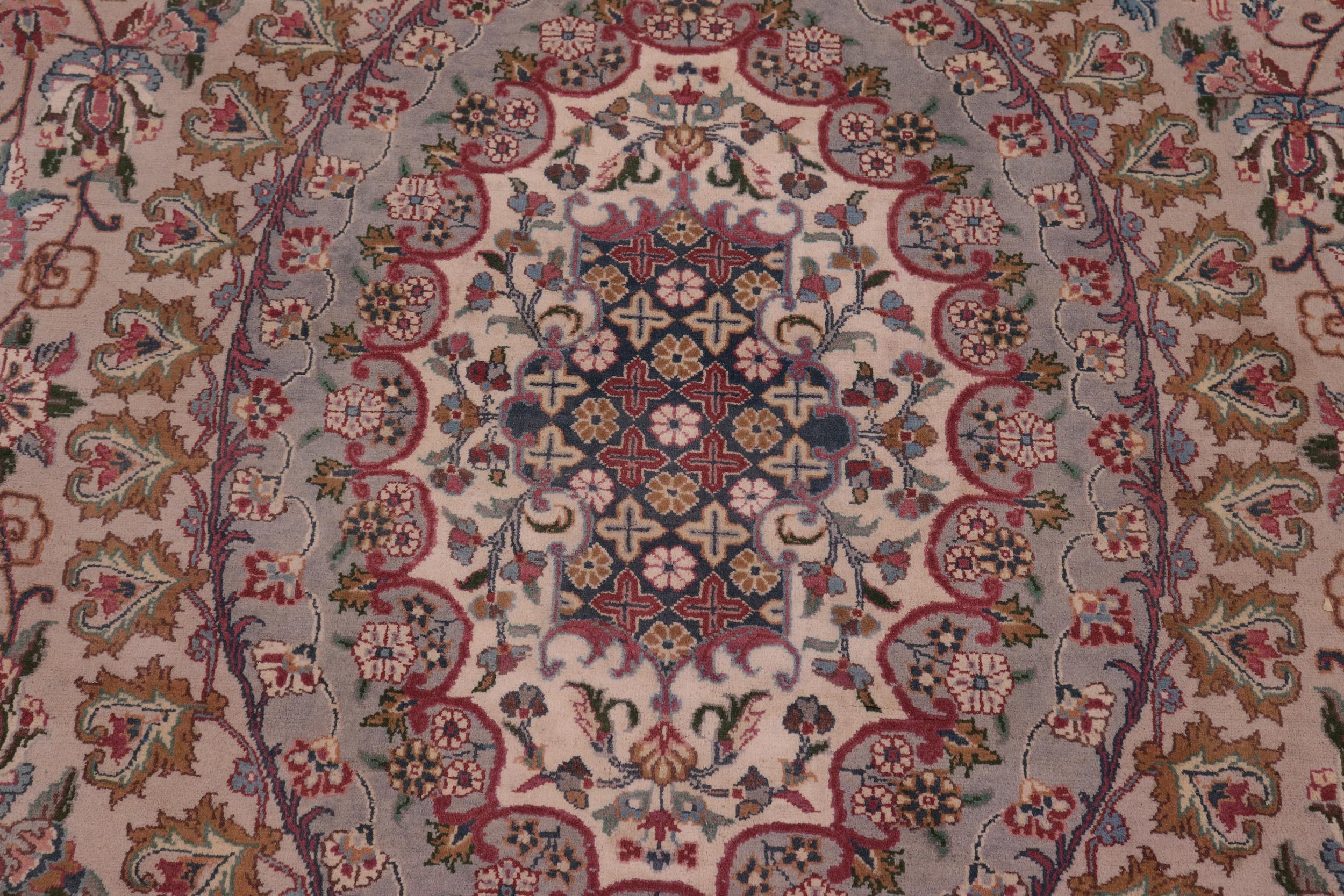 handmade Traditional Anarlaki Taupe Green Hand Knotted RECTANGLE 100% WOOL area rug 9x12