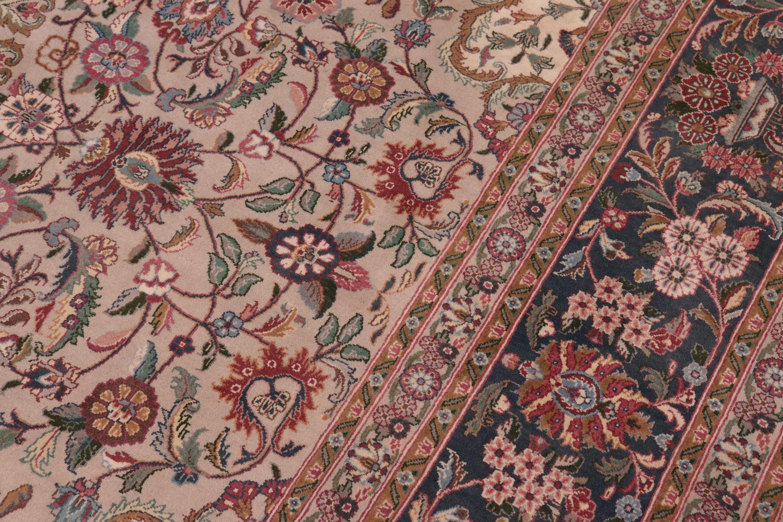 handmade Traditional Anarlaki Taupe Green Hand Knotted RECTANGLE 100% WOOL area rug 9x12