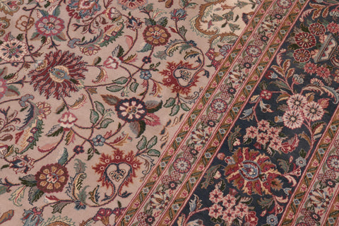 handmade Traditional Anarlaki Taupe Green Hand Knotted RECTANGLE 100% WOOL area rug 9x12