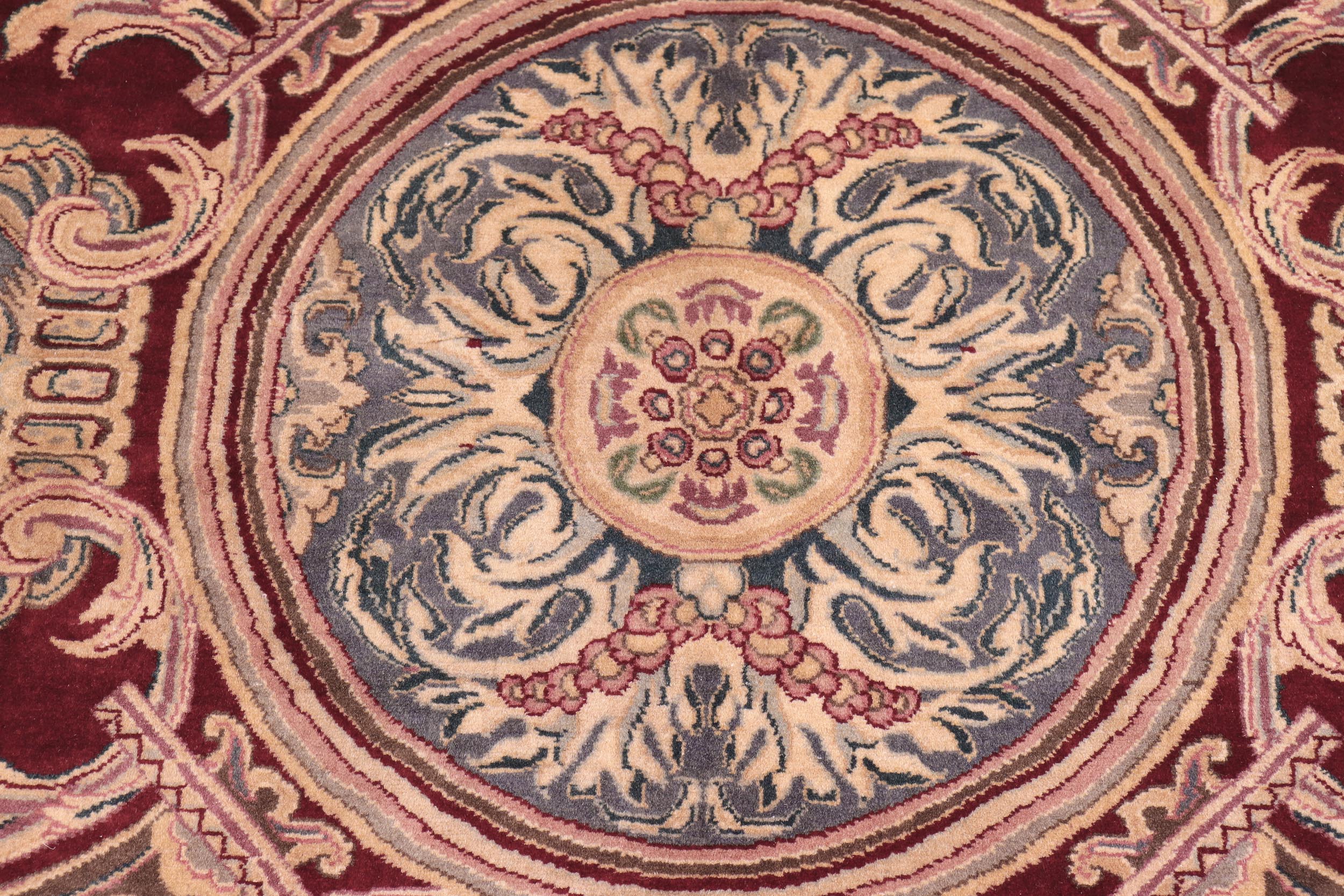 handmade Traditional Savonarrie Red Pink Hand Knotted RECTANGLE 100% WOOL area rug 9x12