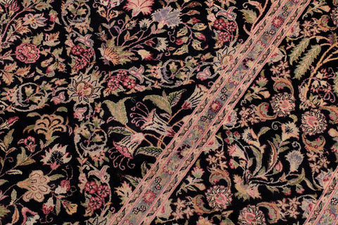 handmade Transitional Nadeem Black Green Hand Knotted RECTANGLE 100% WOOL area rug 9x12