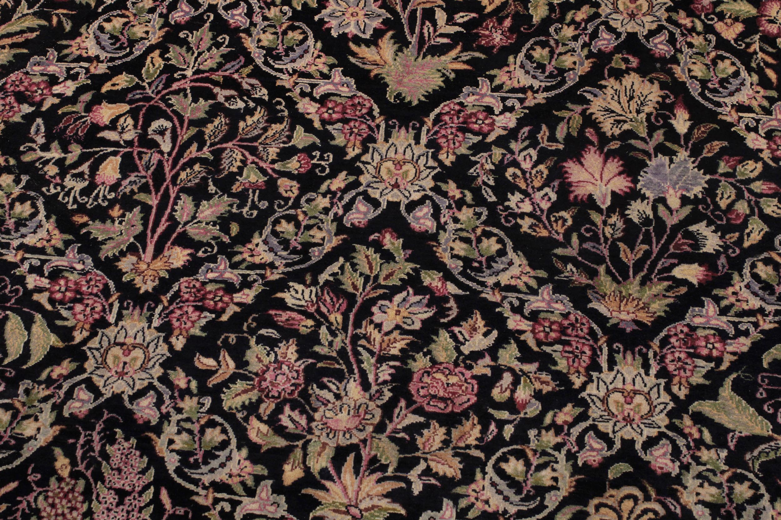 handmade Transitional Nadeem Black Green Hand Knotted RECTANGLE 100% WOOL area rug 9x12