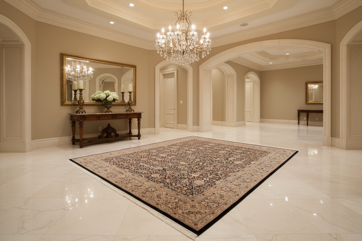 handmade Transitional Mujahid Black Taupe Hand Knotted RECTANGLE 100% WOOL area rug 9x12