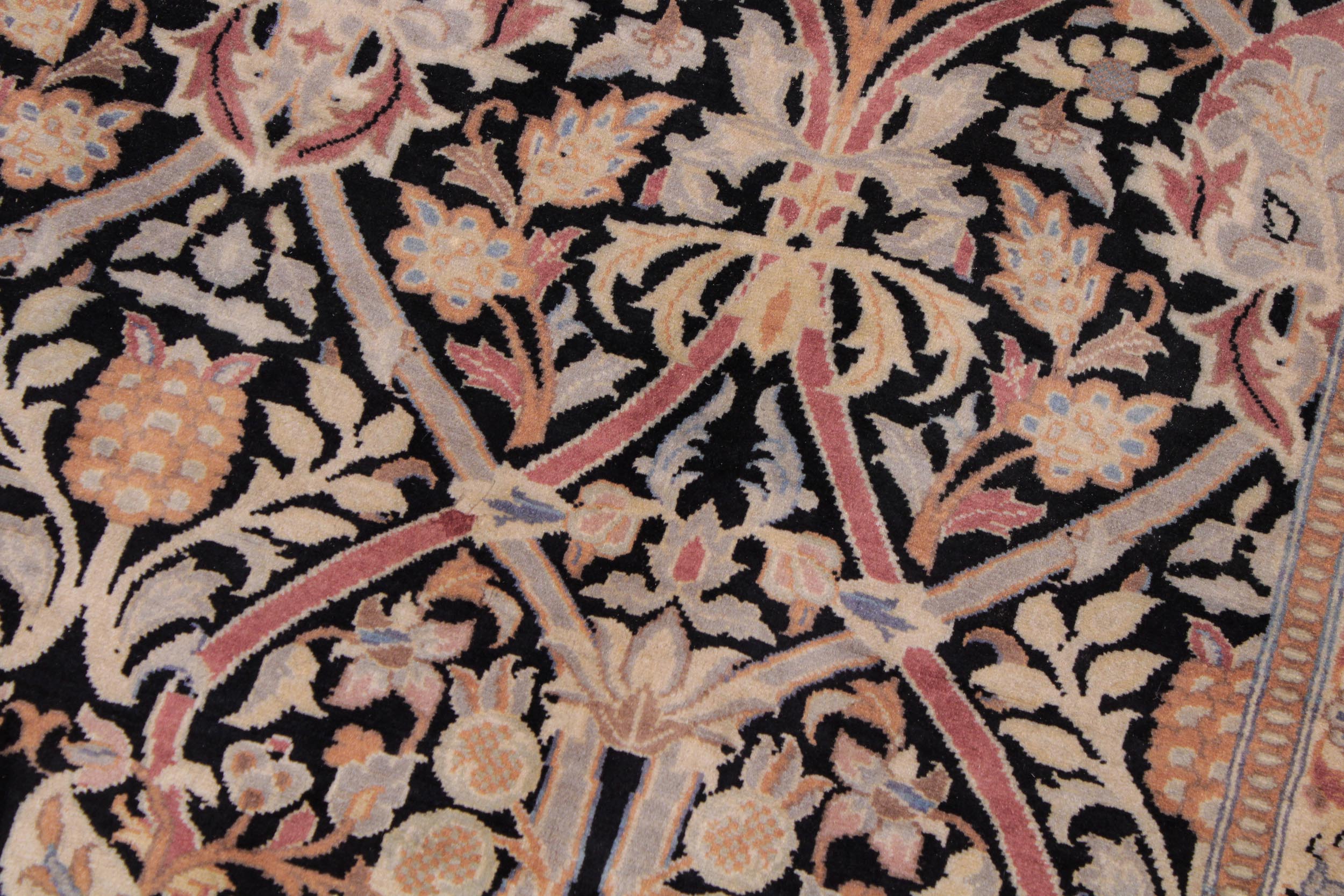 handmade Transitional Mujahid Black Taupe Hand Knotted RECTANGLE 100% WOOL area rug 9x12