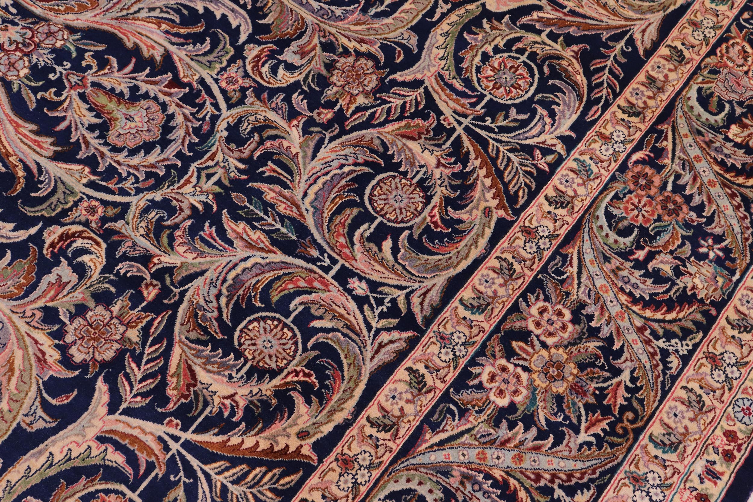 handmade Traditional Savonarrie Blue Blue Hand Knotted RECTANGLE 100% WOOL area rug 9x12