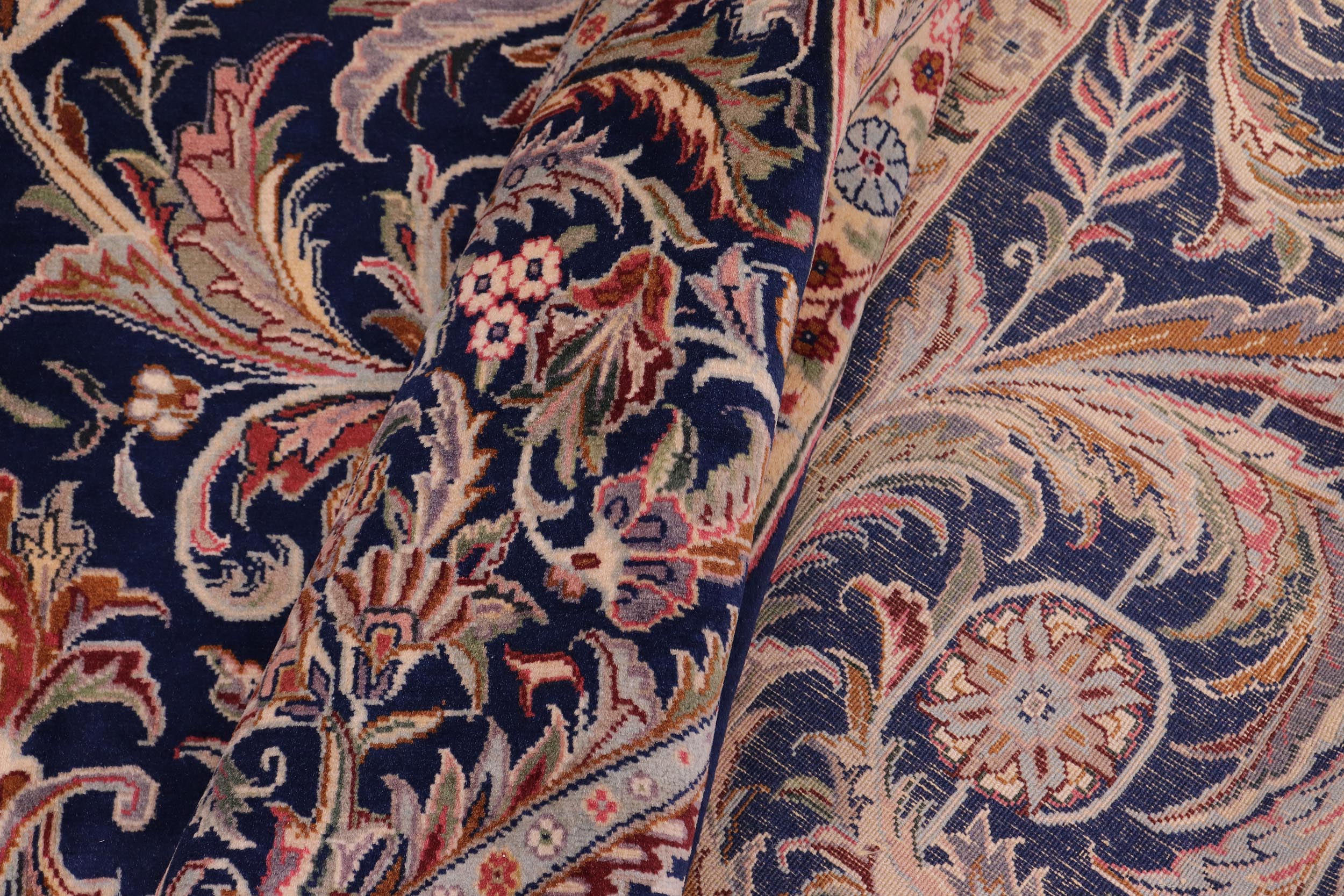 handmade Traditional Savonarrie Blue Blue Hand Knotted RECTANGLE 100% WOOL area rug 9x12