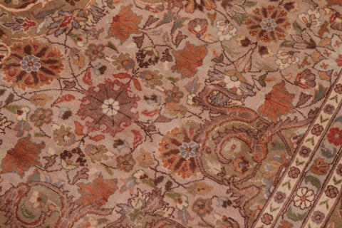handmade Traditional Farhad Taupe Green Hand Knotted RECTANGLE 100% WOOL area rug 9x12
