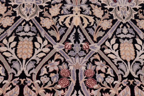 handmade Transitional Mujahid Black Red Hand Knotted RECTANGLE 100% WOOL area rug 9x12