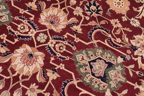 handmade Traditional Kafkaz Red Blue Hand Knotted RECTANGLE 100% WOOL area rug 9x12