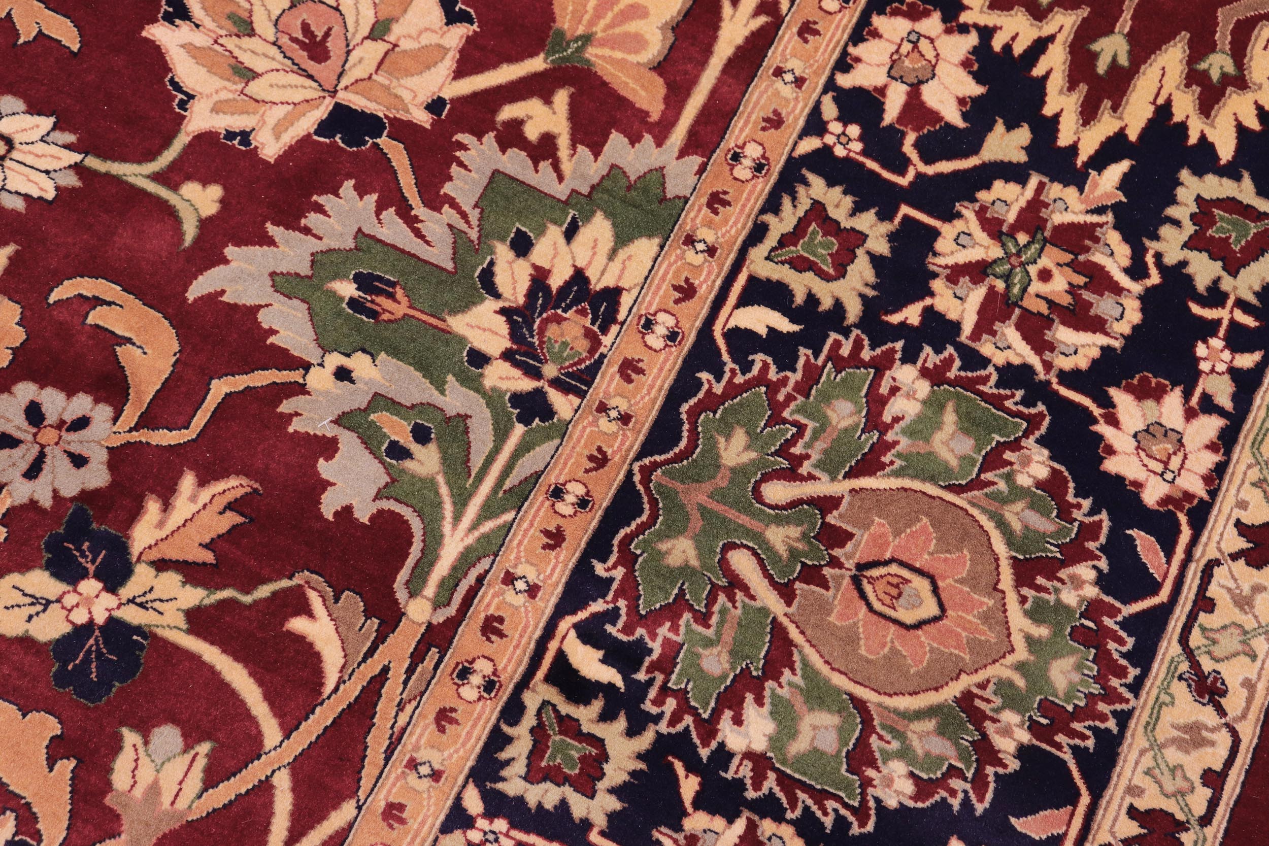 handmade Traditional Kafkaz Red Blue Hand Knotted RECTANGLE 100% WOOL area rug 9x12