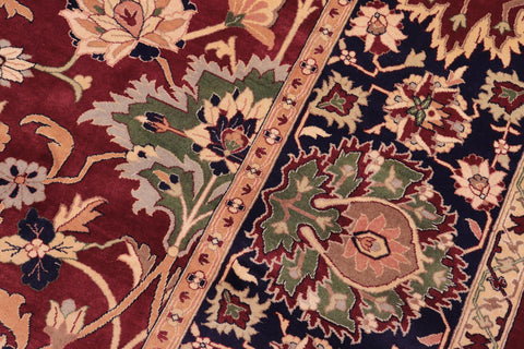 handmade Traditional Kafkaz Red Blue Hand Knotted RECTANGLE 100% WOOL area rug 9x12