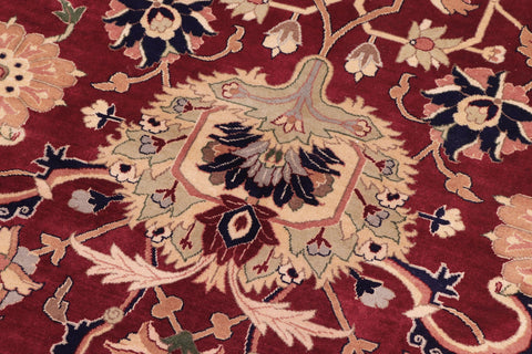 handmade Traditional Kafkaz Red Blue Hand Knotted RECTANGLE 100% WOOL area rug 9x12