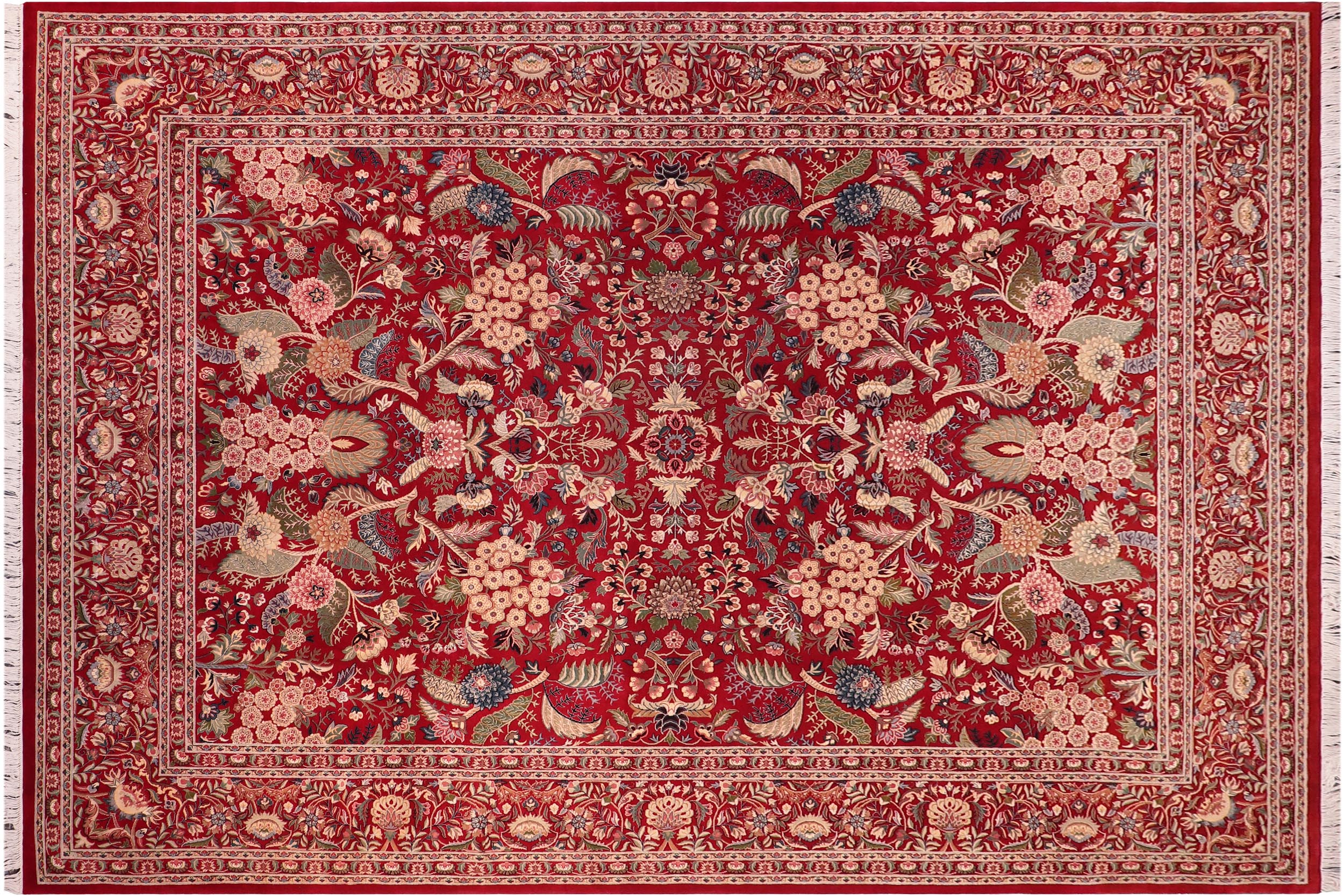 handmade Traditional Nagi Red Red Hand Knotted RECTANGLE 100% WOOL area rug 9x12