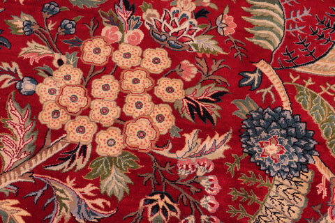 handmade Traditional Nagi Red Red Hand Knotted RECTANGLE 100% WOOL area rug 9x12