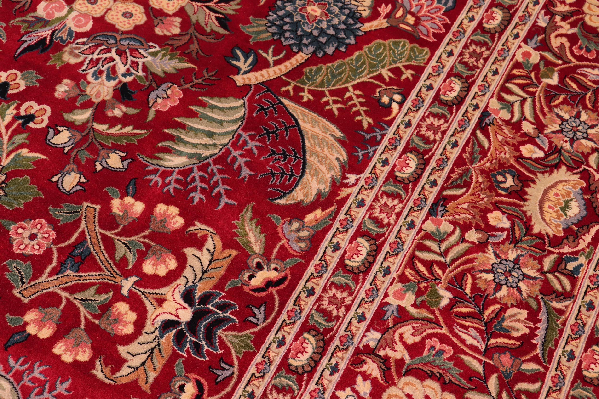 handmade Traditional Nagi Red Red Hand Knotted RECTANGLE 100% WOOL area rug 9x12