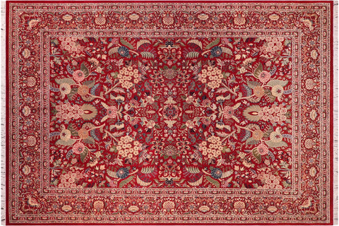 handmade Traditional Nagi Red Red Hand Knotted RECTANGLE 100% WOOL area rug 9x12