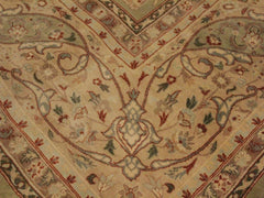 handmade Transitional Kashan Green Beige Hand Knotted RECTANGLE 100% WOOL area rug 9x12