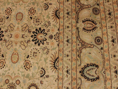 handmade Traditional New Asif Beige Green Hand Knotted RECTANGLE 100% WOOL area rug 9x12