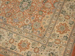 handmade Transitional Lahore Rust Beige Hand Knotted RECTANGLE 100% WOOL area rug 9x12