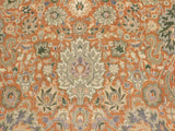 handmade Transitional Lahore Rust Beige Hand Knotted RECTANGLE 100% WOOL area rug 9x12