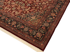 handmade Traditional Kashan Red Blue Hand Knotted RECTANGLE 100% WOOL area rug 9x12