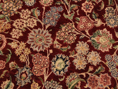 handmade Traditional Kashan Red Blue Hand Knotted RECTANGLE 100% WOOL area rug 9x12