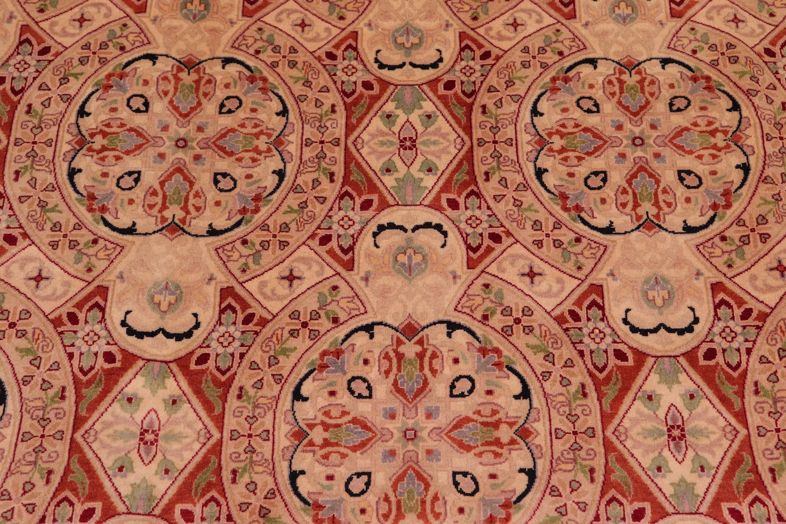 handmade Transitional Paracha Taupe Beige Hand Knotted RECTANGLE 100% WOOL area rug 9x12