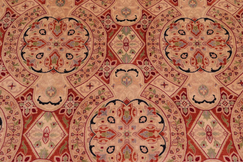handmade Transitional Paracha Taupe Beige Hand Knotted RECTANGLE 100% WOOL area rug 9x12